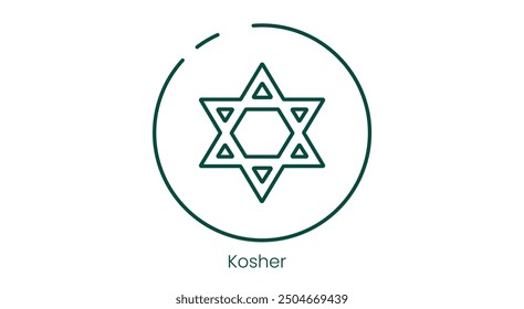 kosher food icon vector illustration