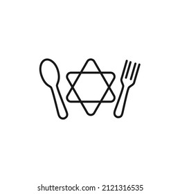 kosher food icons symbol vector elements for infographic web 