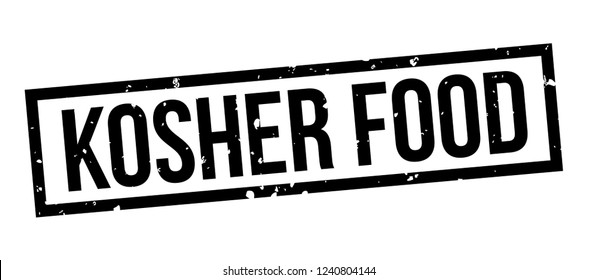 kosher food square grunge black stamp badge