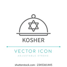 Kosher Food Vector Line Icon