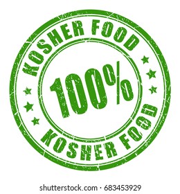 Kosher food vector stamp