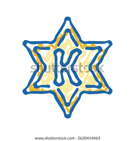 kosher product label warning doodle icon sketch vector. kosher product label warning sign. isolated symbol illustration