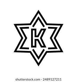 kosher etiqueta de producto Vector de línea de advertencia. kosher etiqueta de producto signo de advertencia. aislado contorno símbolo negro ilustración