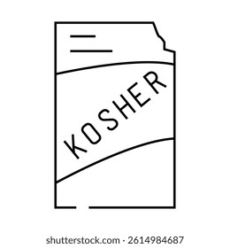 kosher salt line icon vector. kosher salt sign. isolated contour symbol black illustration