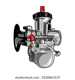 vetor do sistema de fornecimento de óleo do motor do carburador koso