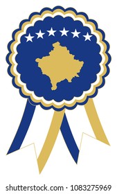 Kosovo Award Ribbon vector in the original national colours blue, white and gold.
Representing Republic of Kosovo in Europe.