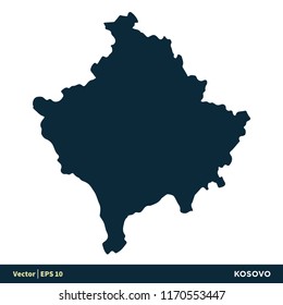 Kosovo - Europe Countries Map Vector Icon Template Illustration Design. Vector EPS 10.
