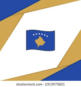 Kosovo Flag Abstract Background Design Template. Kosovo Independence Day Banner Social Media Post. Kosovo