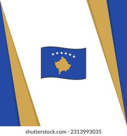 Kosovo Flag Abstract Background Design Template. Kosovo Independence Day Banner Social Media Post. Kosovo Flag