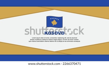 Kosovo Flag Abstract Background Design Template. Kosovo Independence Day Banner Cartoon Vector Illustration. Kosovo Vector