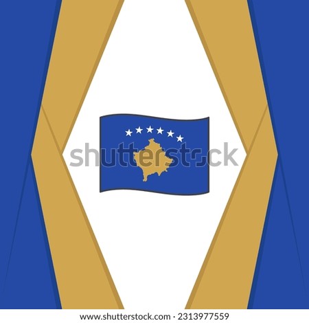 Kosovo Flag Abstract Background Design Template. Kosovo Independence Day Banner Social Media Post. Kosovo Background