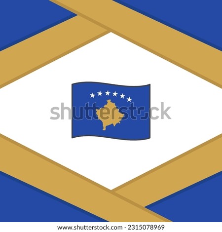 Kosovo Flag Abstract Background Design Template. Kosovo Independence Day Banner Social Media Post. Kosovo Template