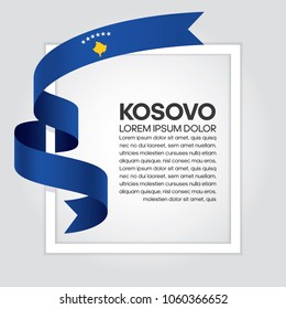 Kosovo flag background