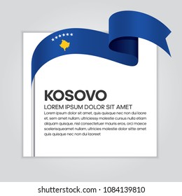 Kosovo flag background