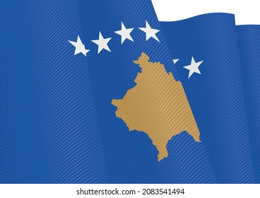 textura de gradiente de fluctuación de la bandera kosovo