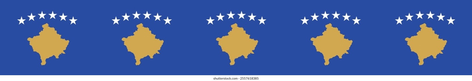 Kosovo flag long banner digital vector illustration