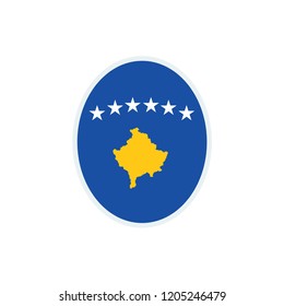 Kosovo flag. Kosovo round flag