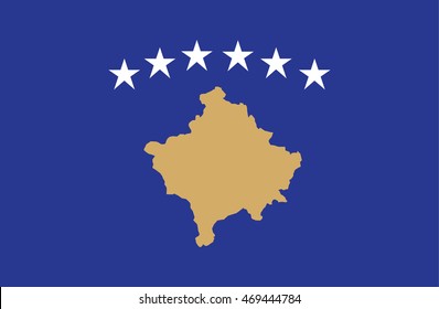 Kosovo Flag Vector