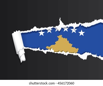 Kosovo flag vector illustration.