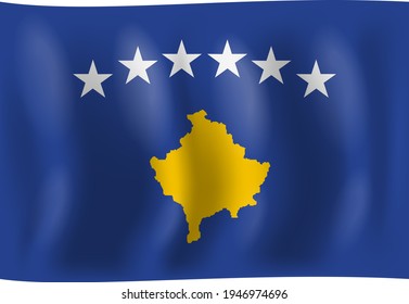 Kosovo Flag Vector Illustration. Banner. Flag Logo. Flag Vector. Flags Of The World. Flag Of Independence Day. Abstract Vector Illustration Eps.10