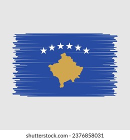 Kosovo Flag Vector Illustration Design