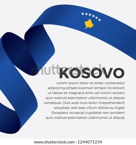 Kosovo flag, vector illustration on a white background