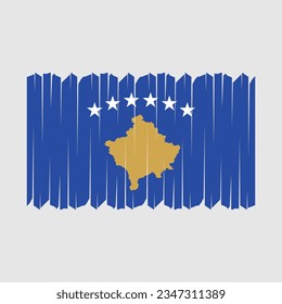 Kosovo Flag Vector with transparent background