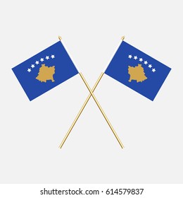 Kosovo; Kosovo Flags. Vector illustration.