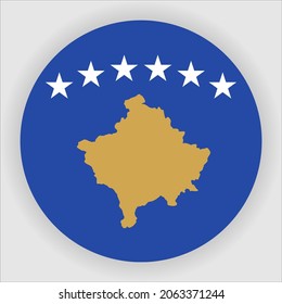 Kosovo Flat Rounded Country Flag Icon