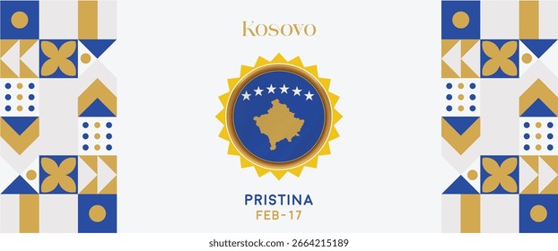 Oro kosovar con patrón geométrico