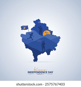 Kosovo Independence Day. Independence Day creative Design for social media post