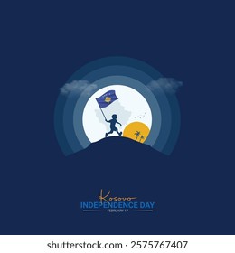 Kosovo Independence Day. Independence Day creative Design for social media post