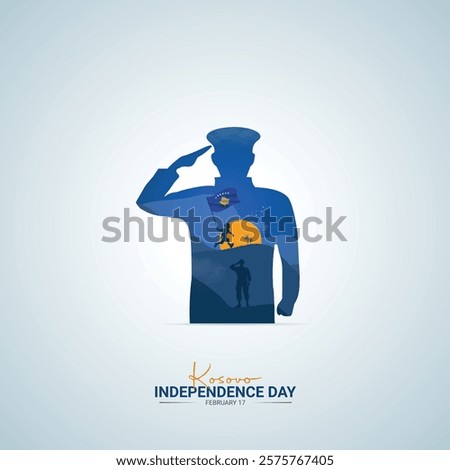 Kosovo Independence Day. Independence Day creative Design for social media post