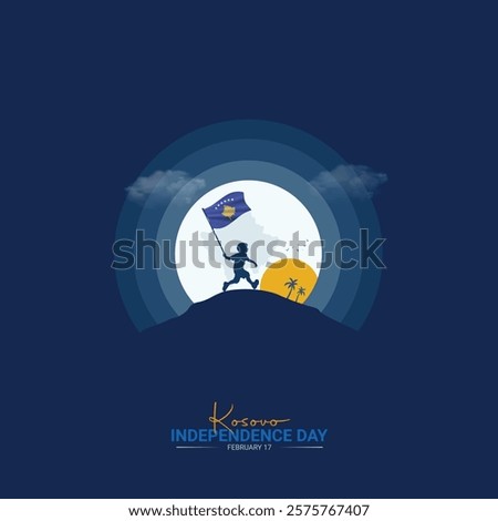 Kosovo Independence Day. Independence Day creative Design for social media post