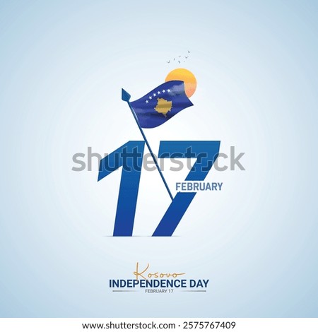 Kosovo Independence Day. Independence Day creative Design for social media post