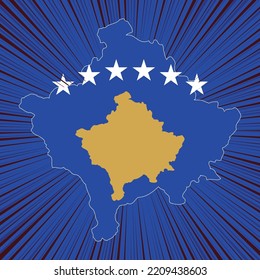 Kosovo Independence Day Map Design