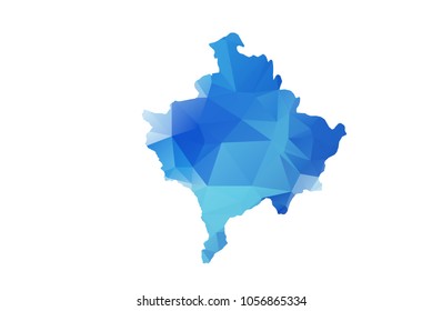 kosovo map in geometric polygonal style. kosovo map of isolated. Vector Illustration Eps10.