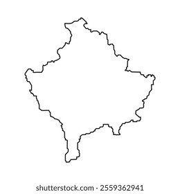 Kosovo Map Icon Illustration Element Design