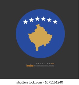 Kosovo  national flag background texture.vector illustration.