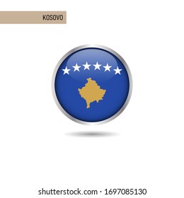 Kosovo round flag vector design template