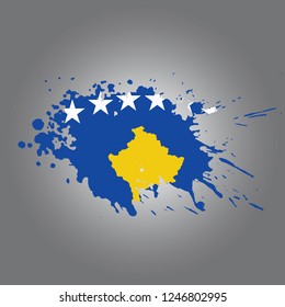 Kosovo Vector paint stain
