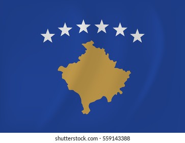 Kosovo waving flag