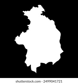 Kosovska Mitrovica district map, administrative district of Serbia. Vector illustration.