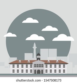 Kota Tua Jakarta Flat Design