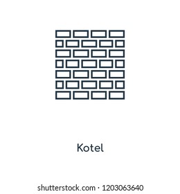 Kotel concept line icon. Linear Kotel concept outline symbol design. This simple element illustration can be used for web and mobile UI/UX.