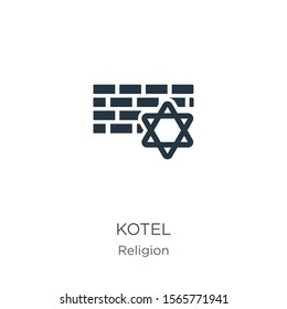 Kotel icon vector. Trendy flat kotel icon from religion collection isolated on white background. Vector illustration can be used for web and mobile graphic design, logo, eps10