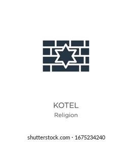 Kotel icon vector. Trendy flat kotel icon from religion collection isolated on white background. Vector illustration can be used for web and mobile graphic design, logo, eps10