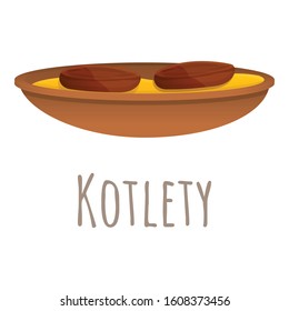 Kotlety icon. Cartoon of kotlety vector icon for web design isolated on white background