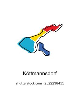 Kottmannsdorf City of Austria map vector illustration, vector template with outline graphic sketch design