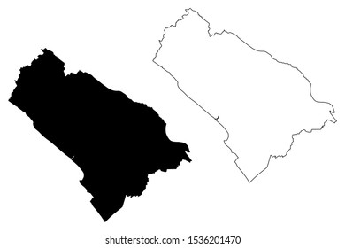 Kouilou Department (Departments of the Republic of the Congo, Congo-Brazzaville, Congo Republic,RotC) map vector illustration, scribble sketch Kouilou map